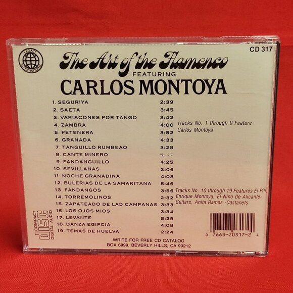 The Art of the Flamenco Carlos Montoya CD 1994 - Picture 2 of 8